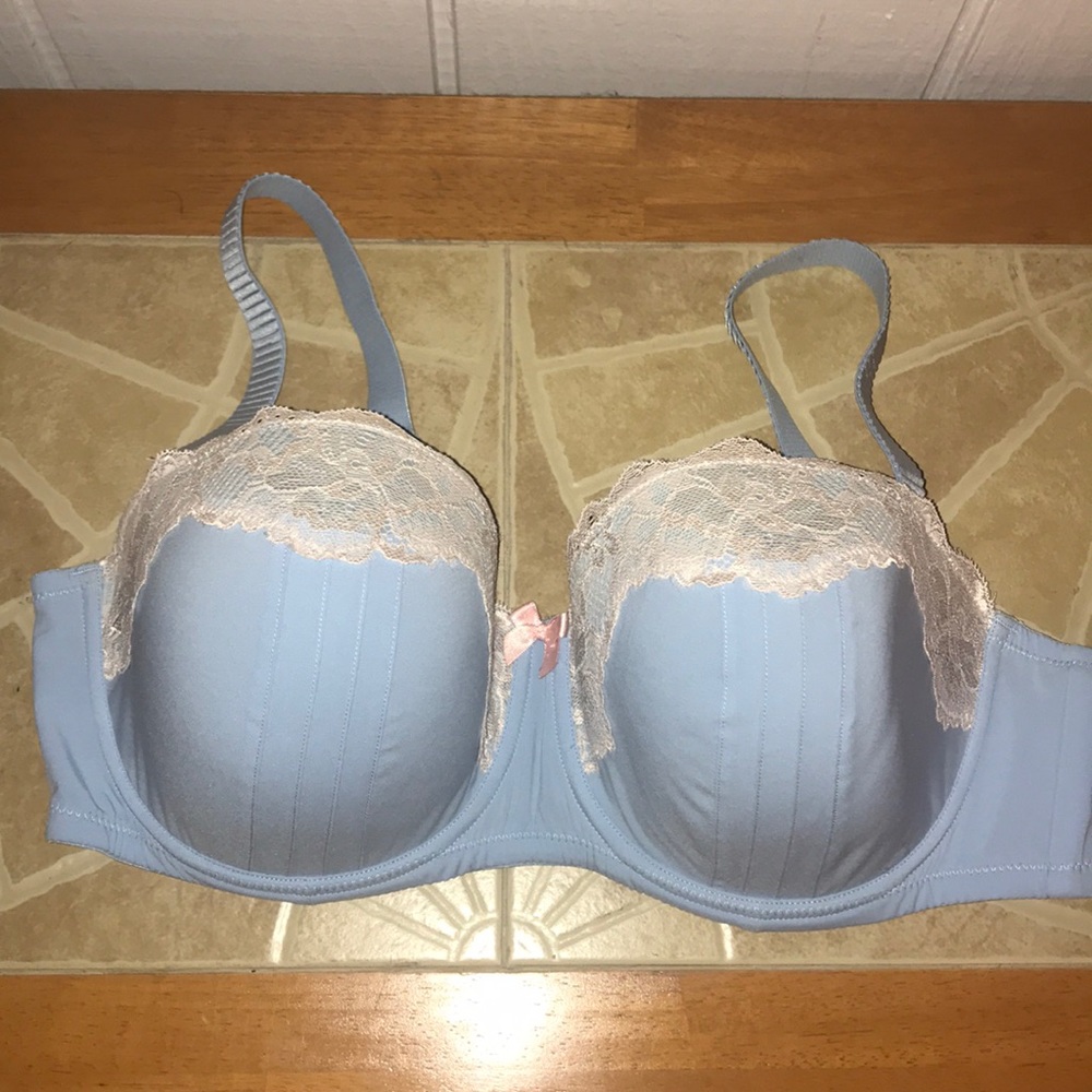 Adore Me Sky Blue Lace Bra-Size 40DD